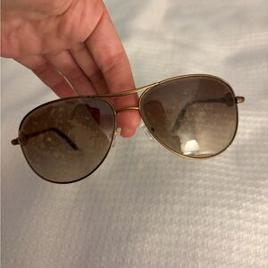 Versace Gold-Toned Aviator Sunglasses